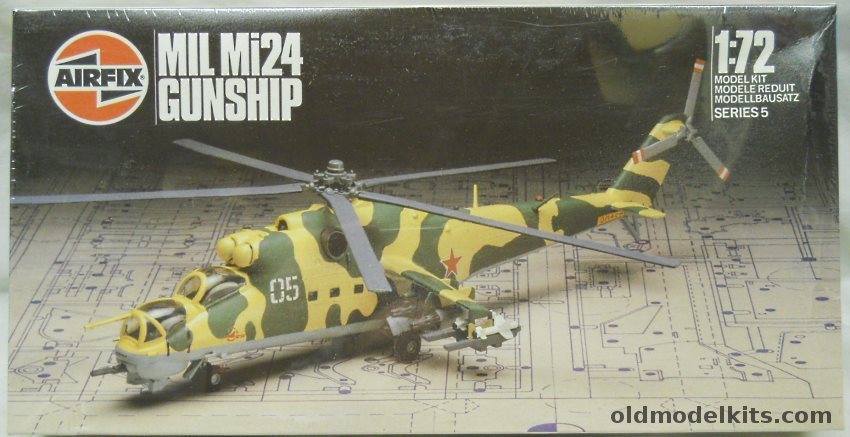 Airfix 1/72 Mil Mi-24 Hind Gunship, 905017 plastic model kit